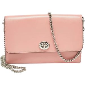 Coach Pre-owned, Pre-owned, Dames, Roze, ONE Size, Leer, Pre-owned Leather clutches