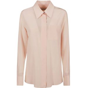 Lanvin, Blouses & Shirts, Dames, Roze, S, Klassieke Witte Overhemd