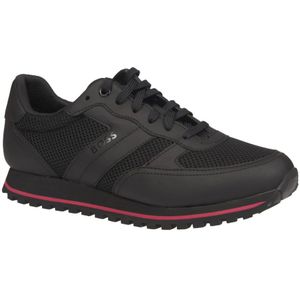 Hugo Boss, Schoenen, Heren, Zwart, 40 EU, Leer, Zwart Rood Parkour Sneakers