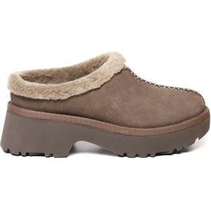 Ugg, Schoenen, Dames, Bruin, 41 EU, Suède, Suede Klompen met Rubber Hak