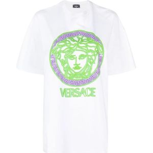 Versace, Tops, Dames, Wit, XS, Dameskleding T-shirts en polo`s Wit Aw 23