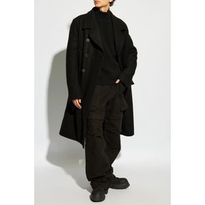 Rick Owens, Mantels, Heren, Zwart, L, Wol, Officer Coat