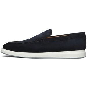 Magnanni, Schoenen, Heren, Blauw, 43 EU, Leer, Suede Instappers Orion