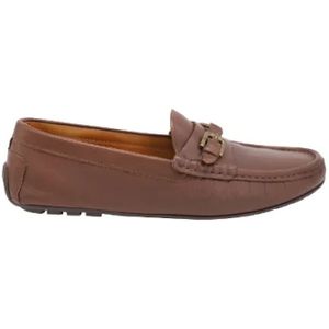 Ralph Lauren Pre-owned, Pre-owned, Heren, Bruin, 44 EU, Leer, Pre-owned Leather flats