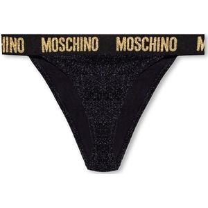 Moschino, Badkleding, Dames, Zwart, M, Bikinislip