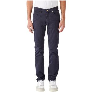 Jeckerson, Slim Fit Broek met 5 Zakken Blauw, Heren, Maat:W34