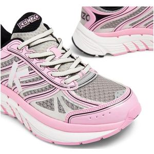 Kenzo, Schoenen, Dames, Roze, 39 EU, Polyester, Tech Runner Roze Sneakers