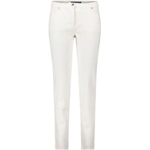 Betty Barclay, Jeans, Dames, Wit, S, High-Waist Slim-Fit Jeans met Stiksels