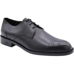 Hugo Boss, Schoenen, Heren, Zwart, 43 EU, Elegante Business Flats voor Mannen