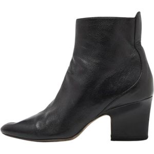 Jimmy Choo Pre-owned, Pre-owned, Dames, Zwart, 38 EU, Tweed, Pre-owned Leather boots