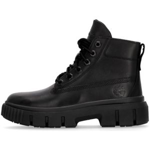 Timberland, Schoenen, Dames, Zwart, 36 EU, Grijze Veters Waterdichte Hoge Laars