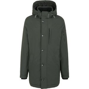 Bugatti, Heren Lange Parka met Afneembare Capuchon Groen, Heren, Maat:XL