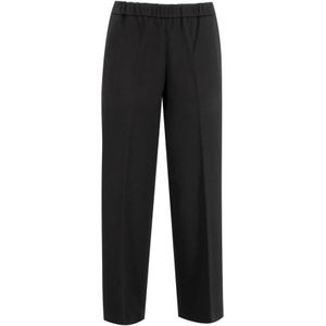 Fabiana Filippi, Broeken, Dames, Zwart, S, Comfortabele Jersey Joggingbroek