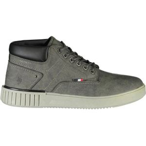 U.s. Polo Assn., Schoenen, Dames, Grijs, 44 EU, Polyester, Elegante grijze veterschoenen met contrastdetails