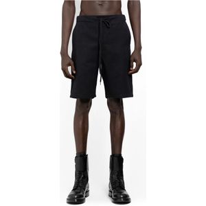 Destin, Korte broeken, Heren, Zwart, S, Zwarte Elastische Tailleband Trekkoord Shorts