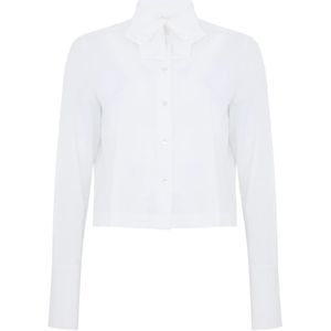 Xacus, Blouses & Shirts, Dames, Wit, S, Wit Overhemd Klassieke Stijl