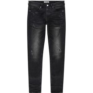 Kultivate, Jeans, Heren, Zwart, W31 L34, Katoen, Jeans- Kltv JN Kane Protect Slim FIT