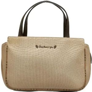 Burberry Vintage, Pre-owned, Dames, Beige, ONE Size, Katoen, Pre-owned Cotton shoulder-bags