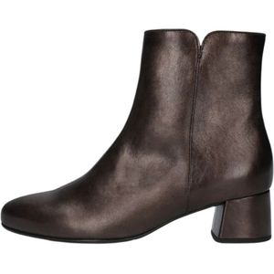 Gabor, Schoenen, Dames, Bruin, 36 EU, Leer, Bruin Leren Enkellaarzen Stijlvol Elegant