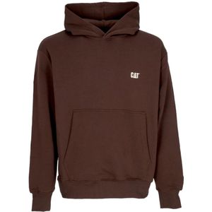 Cat, Sweatshirts & Hoodies, Heren, Bruin, L, Logo Hoodie Lichtgewicht Streetwear