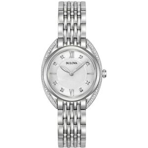 Bulova, Elegant Dames Horloge Quartz Grijs, Dames, Maat:ONE Size