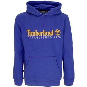 Timberland, 50th Anniversary Est Hoodie Clematis Blue Blauw, Heren, Maat:M