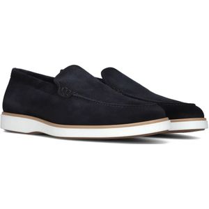 Magnanni, Schoenen, Heren, Blauw, 43 1/2 EU, Suède, Blauwe Suède Instappers Witte Zool