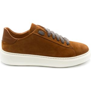 Stokton, Schoenen, Heren, Bruin, 41 EU, Leer, Bruine Sneakers met Leren Voering en Rubberen Zool