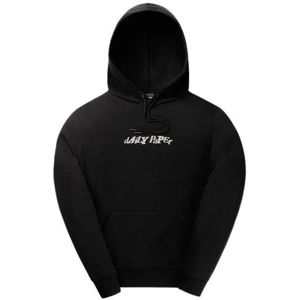 Daily Paper, Zwarte hoodie met reliëf logo Zwart, Heren, Maat:M