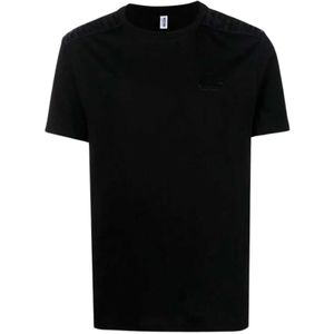 Moschino, Tops, Heren, Zwart, 2Xl, Katoen, Logo geëmbosseerd T-shirt - Zwart