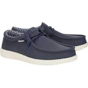 Hey Dude, Schoenen, Heren, Blauw, 43 EU, Blauwe Platte Schoenen Wally Classic