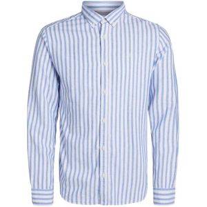 Jack & Jones, Overhemden, Heren, Veelkleurig, 2Xl, Linnen, Premium Linnen Overhemd Lange Mouw Knoop