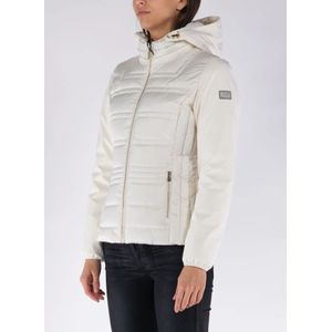 YES Zee, Jassen, Dames, Beige, L, Polyester, Gewatteerd Softshell Jack met Afneembare Capuchon