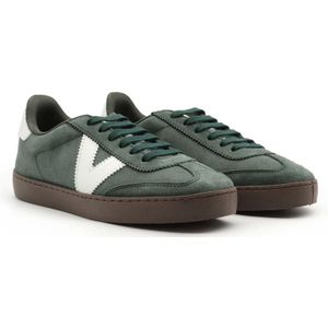 Victoria, Schoenen, Heren, Groen, 44 EU, Suède, Groene Suède Sneakers met Ergonomisch Voetbed