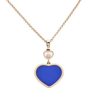Chopard Pre-owned, Pre-owned, Dames, Blauw, ONE Size, Pre-owned Rose Gold necklaces