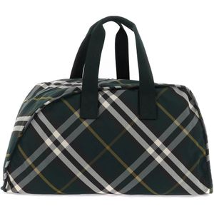 Burberry, Tassen, Heren, Groen, ONE Size, Nylon, Shield Duffle Tas