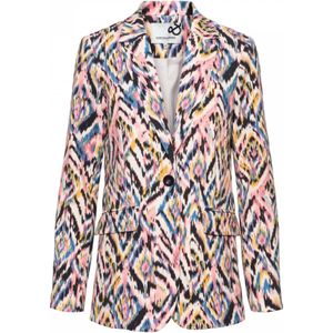 &Co Woman, Claire Multi Lange Blazer Veelkleurig, Dames, Maat:2XL