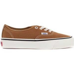 Vans, Schoenen, Dames, Bruin, 36 EU, Canvas Sneaker met Contrasterende Stiksels