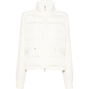 Moncler, Jassen, Dames, Wit, S, Witte Gewatteerde Donsjas