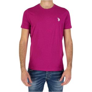 U.s. Polo Assn., Tops, Heren, Roze, 3Xl, Katoen, Casual Katoenen T-Shirt
