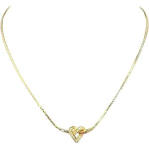 Dior Vintage, Pre-owned Metal necklaces Geel, Dames, Maat:ONE Size