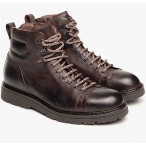 Nerogiardini, Schoenen, Heren, Bruin, 44 EU, Leer, Bruine Leren Ritslaarzen