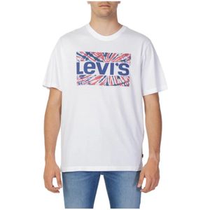Levi's, Tops, Heren, Wit, S, Heren Bedrukt T-shirt