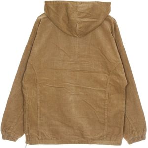 Karl Kani, Jassen, Heren, Beige, M, Katoen, Retro Corduroy Windbreaker Jacket