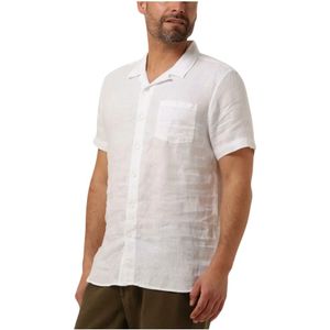 Dstrezzed, Overhemden, Heren, Wit, 2Xl, Linnen, Casual Resort Shirt voor Heren