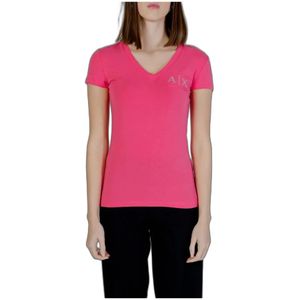 Armani Exchange, T-Shirts Roze, Dames, Maat:L