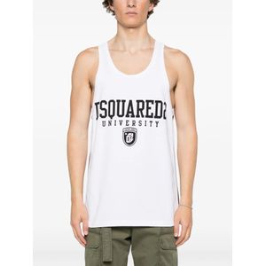 Dsquared2, Tops, Heren, Wit, M, Witte Tanktop voor Vrouwen