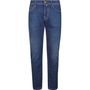 Jacob Cohën, Jeans, Heren, Blauw, W33, Katoen, Moderne Super Slim Fit Jeans