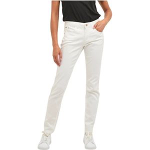 Cream, Jeans, Dames, Wit, W29, Denim, Witte Twill Jeans Straight-Leg