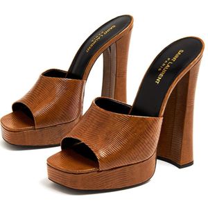 Saint Laurent, Schoenen, Dames, Bruin, 35 EU, Stijlvolle Mules voor Trendy Vrouwen